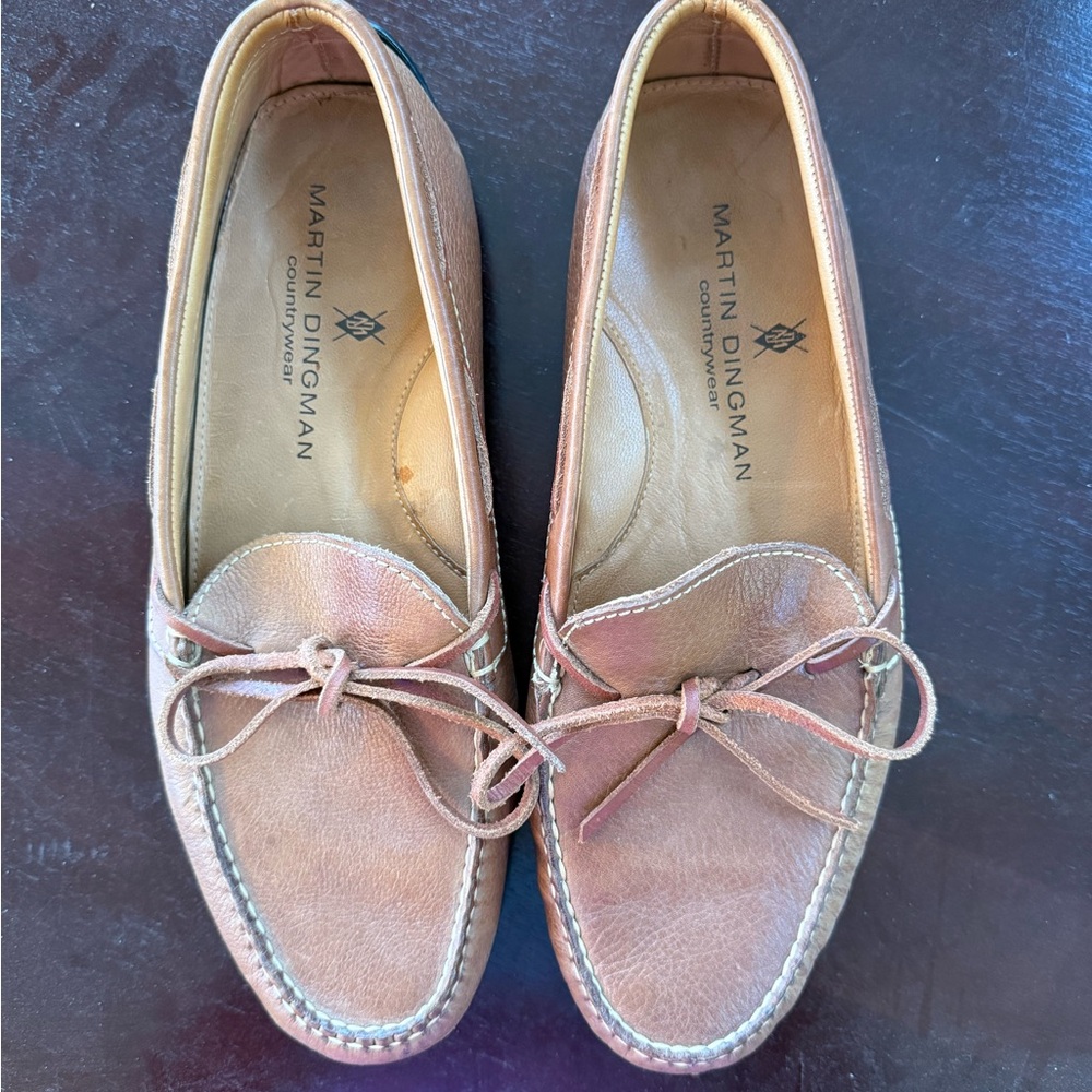Martin Dingman Tan Leather Loafers